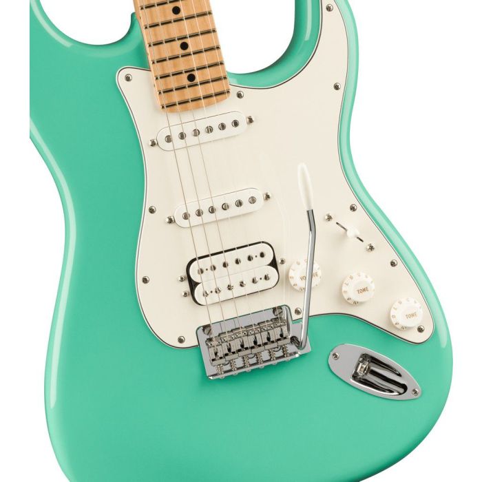 Fender Player Stratocaster Hss Mn Sea Foam Green, body closeup