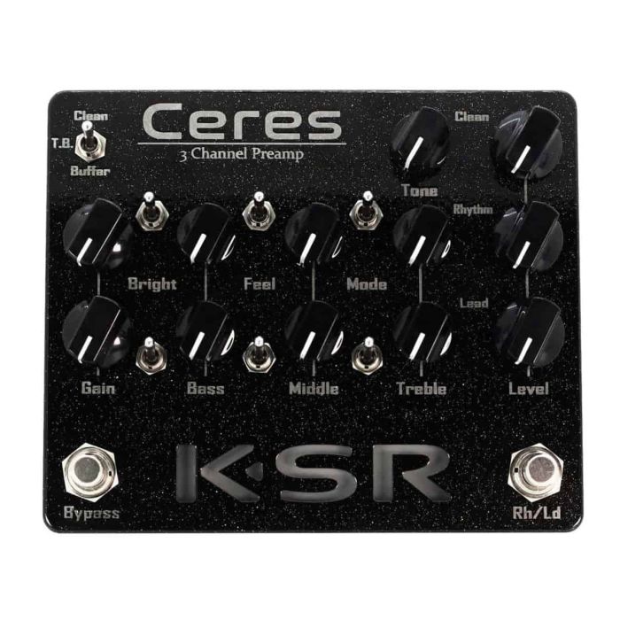 KSR Amplification Ceres 3 Channel High Gain PreAmp Pedal top