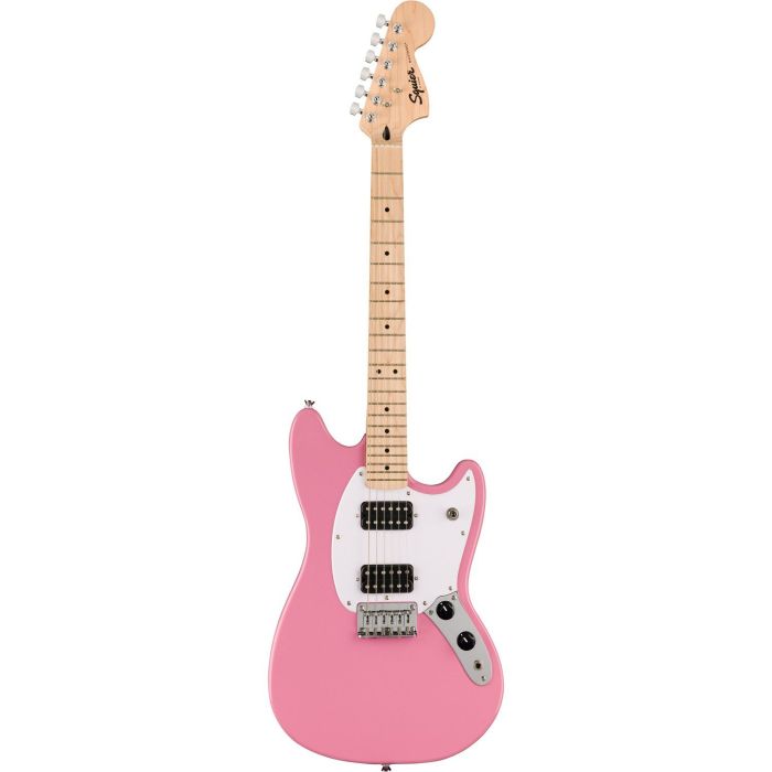 Squier Sonic Mustang Hh MN Flash Pink, front view