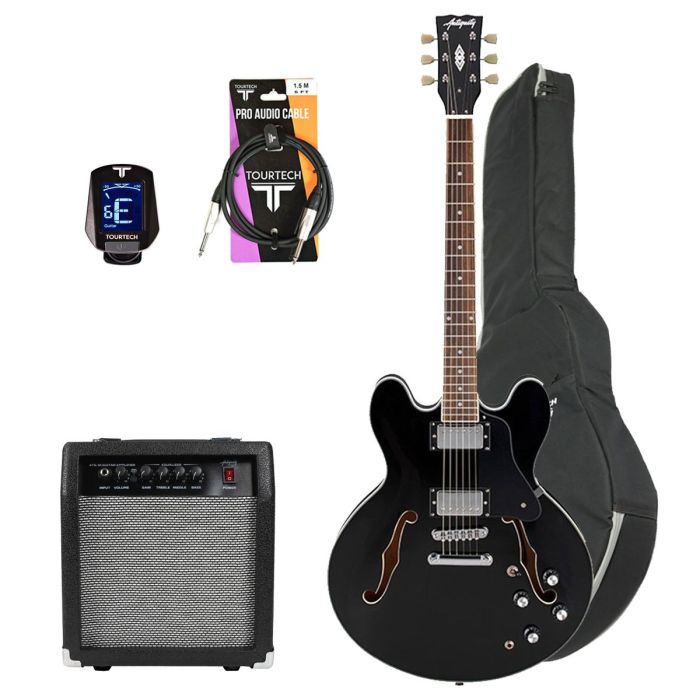 Antiquity AQ35 Beginner Electric Guitar Package, Black full view