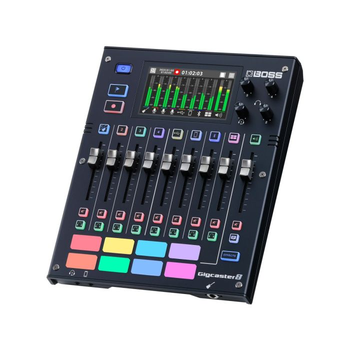 Boss GCS-8 Gigcaster Livestreaming Audio Mixer Angled