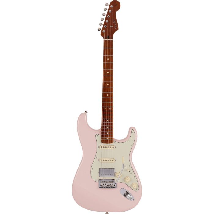 Fender MIJ Hybrid II Stratocaster Ltd Run RM Shell Pink, front view