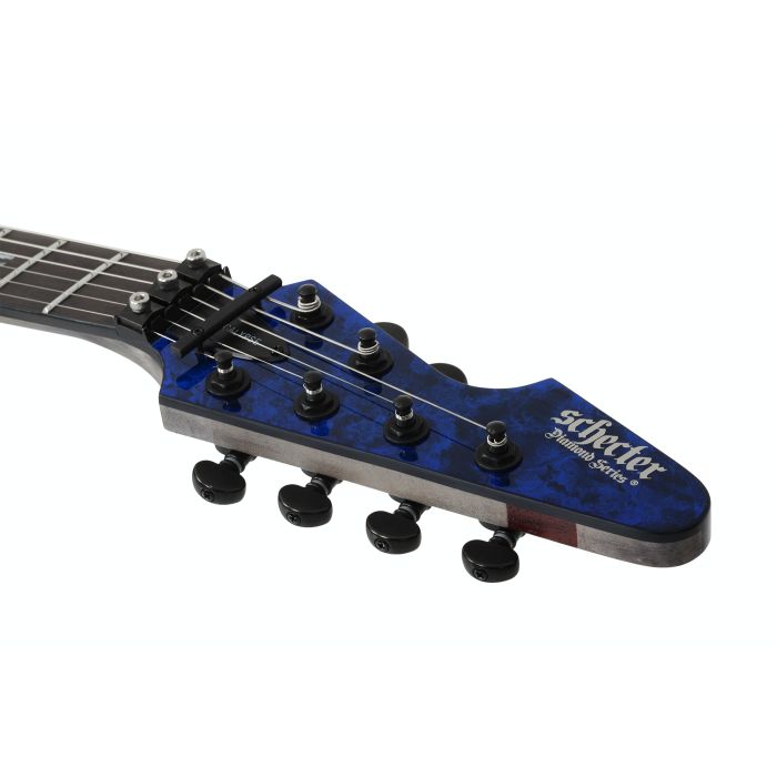 Schecter Avenger FR-S Blue Reign Electric Guitar headstock