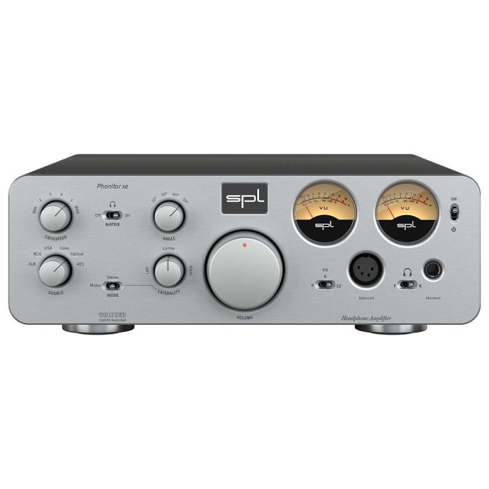 SPL Phonitor xe Headphone Amplifier, Silver Front