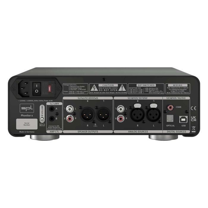 SPL Phonitor X Headphone Amplifier and Preamp, Black Back