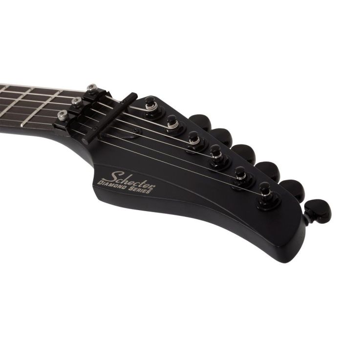 Schecter Jake Pitts E-1 FR Sustainiac Black headstock front