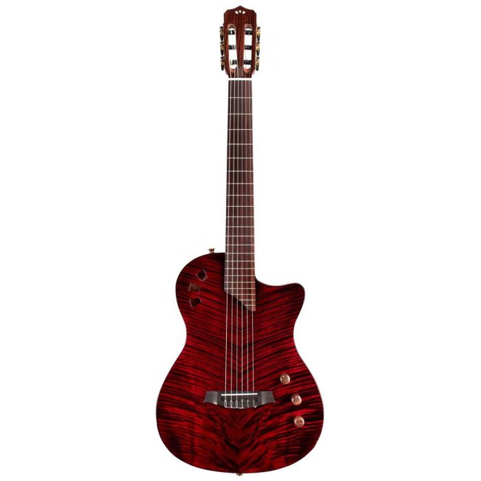 Cordoba Stage Electric Nylon Guitar, Garnet front view