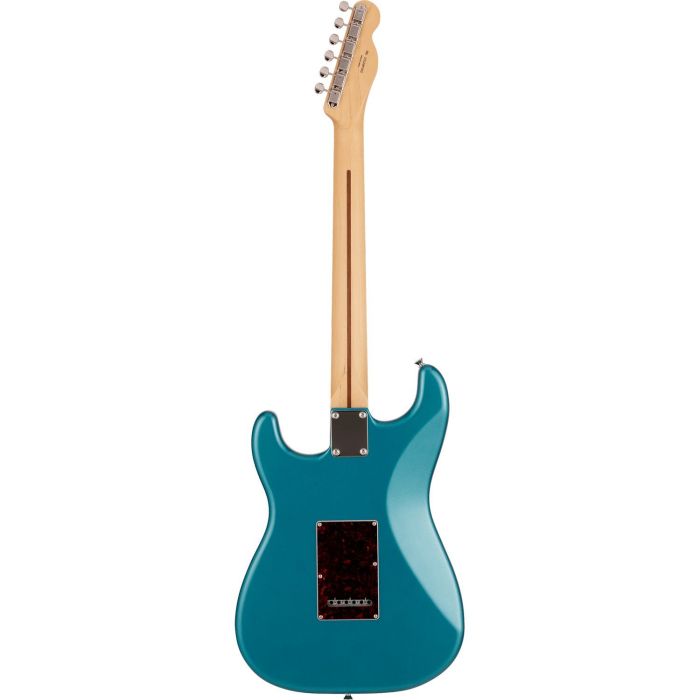 Fender MIJ Hybrid II Stratocaster HSS, Rev Tele Head, Ocean Turquoise Metallic rear view