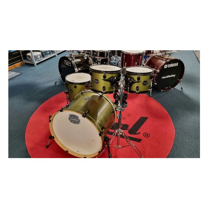 Pre-Owned Mapex Armory Mantis Green 22,10,12,14 front angled