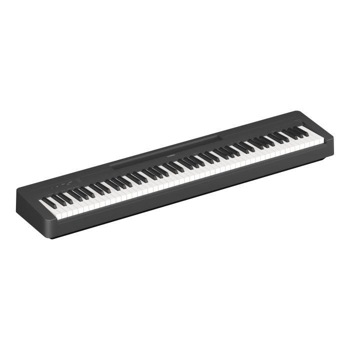 Yamaha P-143 Digital Piano Keyboard Black Angled