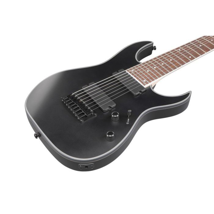 Ibanez Rg8ex bkf Black Flat 8 String Electric Guitar, body closeup front