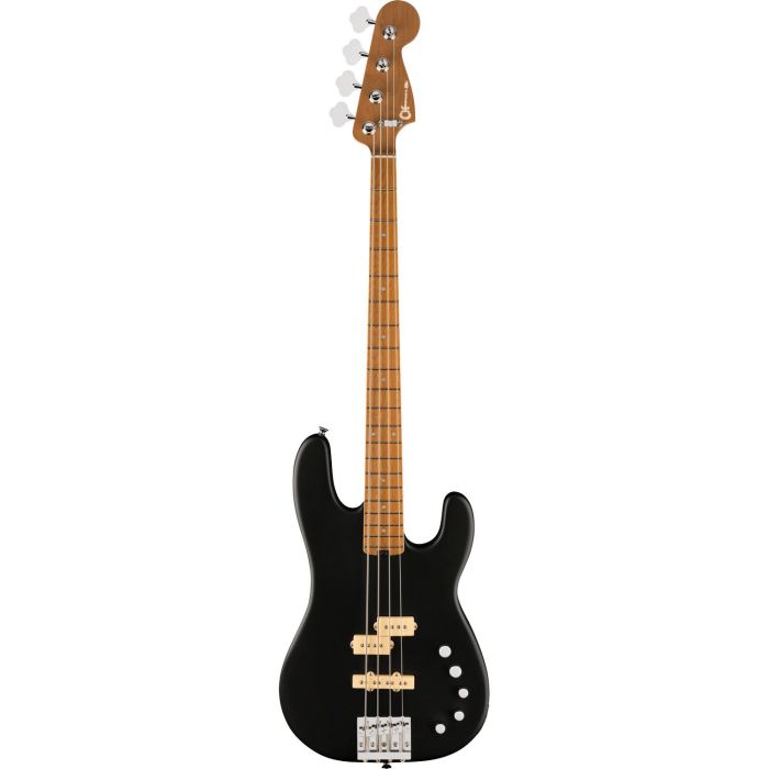 Charvel Pro Mod Bass SD PJ IV Satin Black Bass Guitar, front view