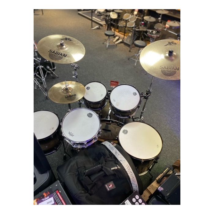 Pre-Owned Mapex Armory 6 Piece Kit Black Dawn Inc. Hardware & Sabian XS Cymbals back