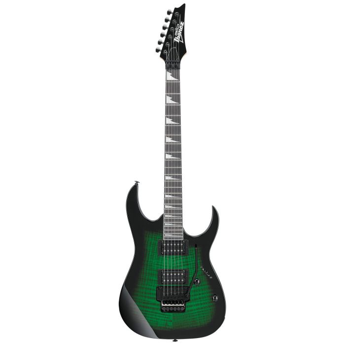 Ibanez GRG320FA-TEB Electric Guitar, Transparent Emerald Burst front view