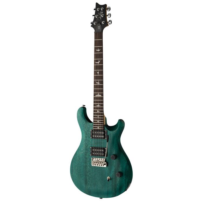 PRS SE CE24 Standard RW Satin Turquoise, angled view