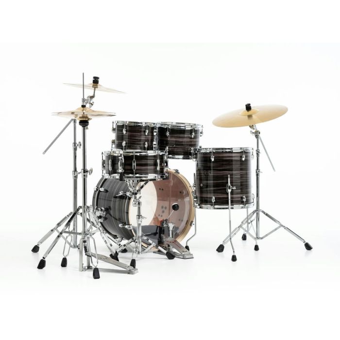 Pearl Export 5 Piece Drum Kit 20" inc HWP-834 and SBR Cymbals Metallic Amethyst Twist behind side angle