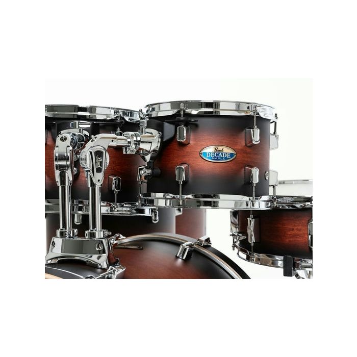 Pearl Decade Maple 6 Piece Drum Kit 22" inc HWP-834 Satin Brown Burst rack toms