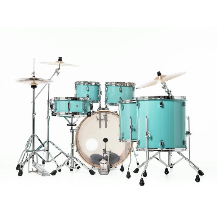 Pearl Decade Maple 6 Piece Drum Kit 22" inc HWP-834 Ice Mint back