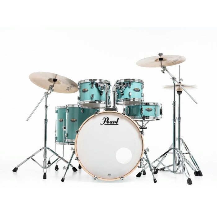 Pearl Decade Maple 6 Piece Drum Kit 22" inc HWP-834 Ice Mint front