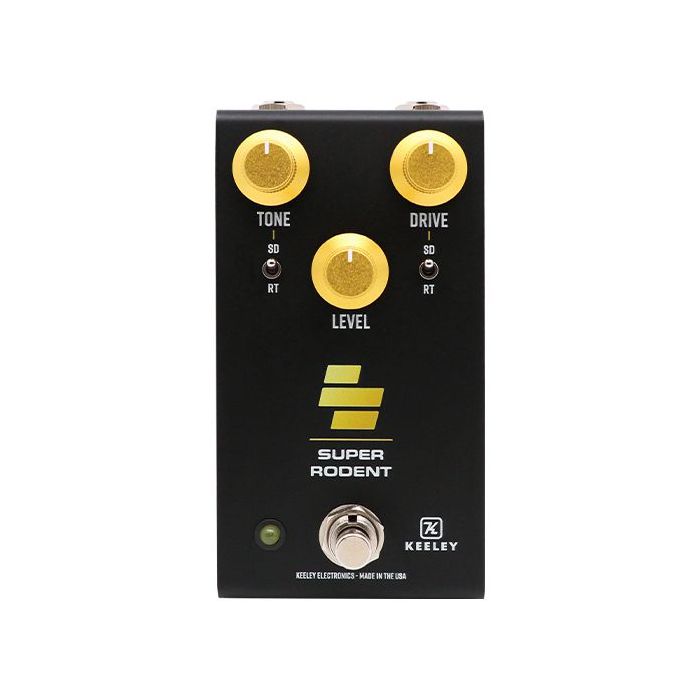 Keeley Electronics Super Rodent 4 in 1 Overdrive And Distortion Pedal, top-down view