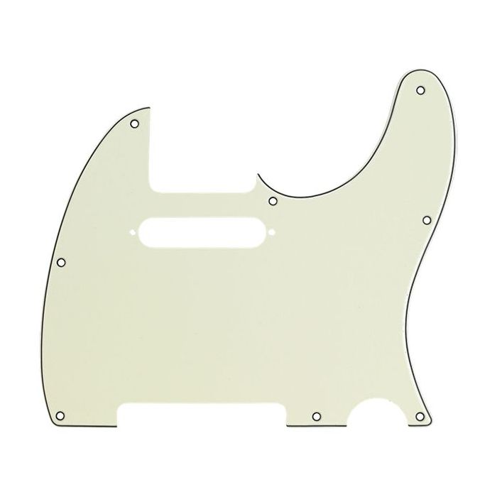 Fender Pickguard Telecaster 8-hole Mount Mint Green 3-ply top-down view