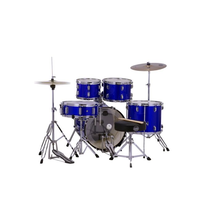 Mapex Comet Series Indigo Blue Kit 18 BD Inc Hardware, Drum Throne and Cymbals back