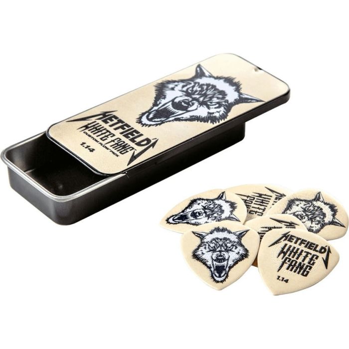 Dunlop Hetfields White Fang Custom Flow 1.14mm Pick Tin 6