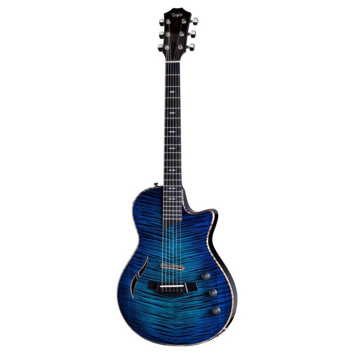 Taylor Cystom #37 T5z, Smoky Maple/Urban Ash, Midnight Sapphire front view