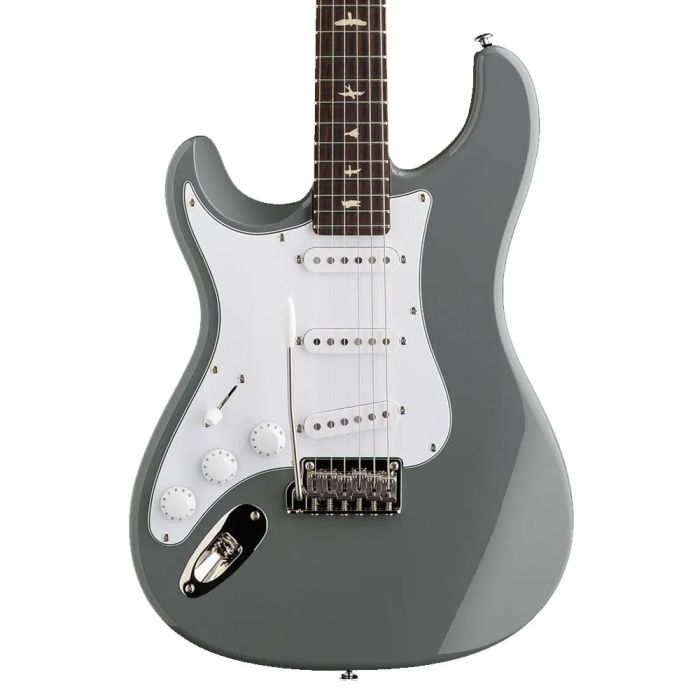 PRS SE Silver Sky Left Handed Rw Storm Gray, body closeup