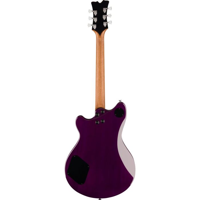 EVH SA126QM Special w Case Transparent Purple Electric Guitar rear view