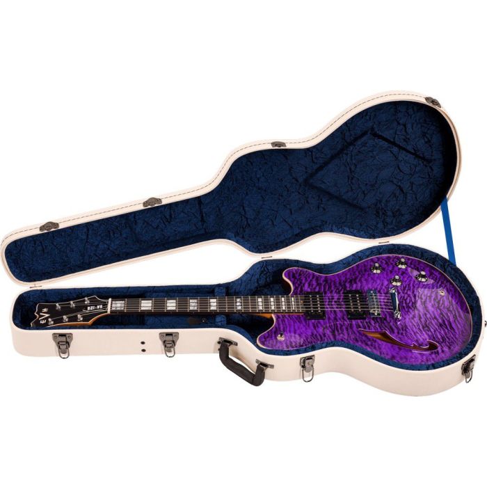 EVH SA126QM Special w Case Transparent Purple Electric Guitar in case