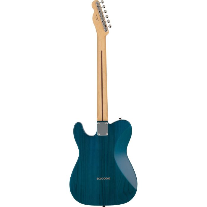 Fender MIJ Hybrid II Telecaster Electric Guitar, Quilt Aquamarine rear view
