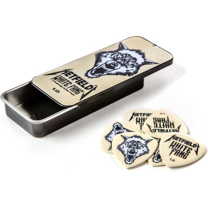 Dunlop Hetfields White Fang Custom Flow 1.0mm Pick Tin 6