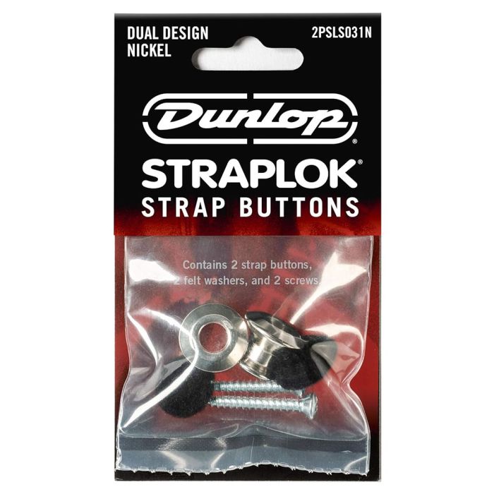 Jim Dunlop Guitar Straplock Dual Design Nickel in pack