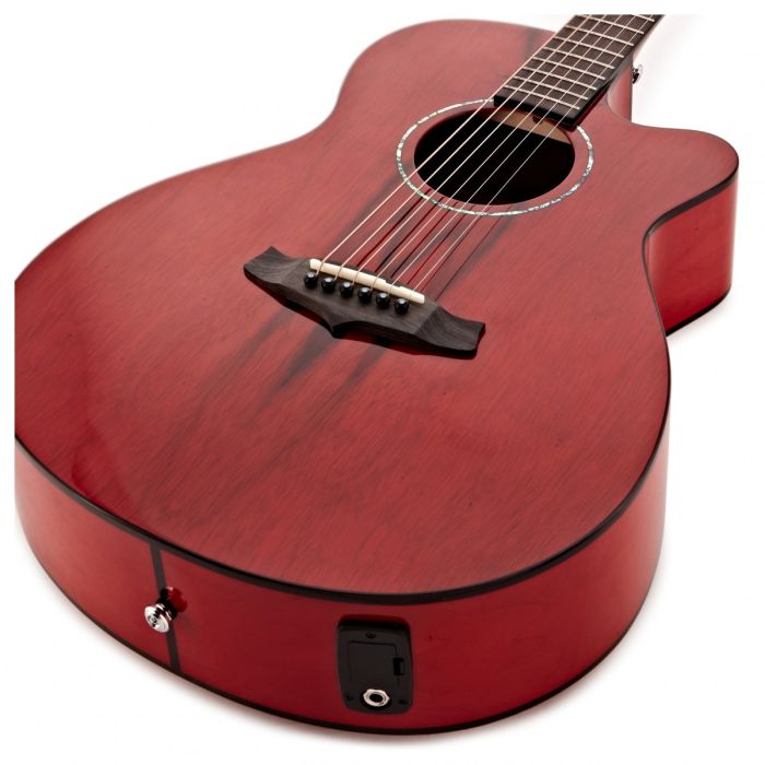 Tanglewood Azure Super Folk Cutaway, Pacific Walnut Top and Maple with Tanglewood Premium Plus System Shimmering Redbody