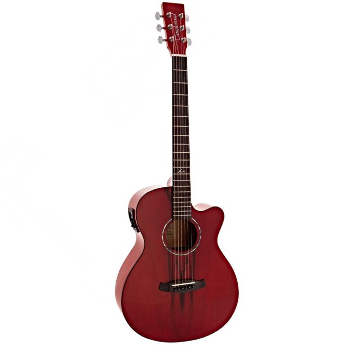 Tanglewood Azure Super Folk Cutaway, Pacific Walnut Top and Maple with Tanglewood Premium Plus System Shimmering Red front