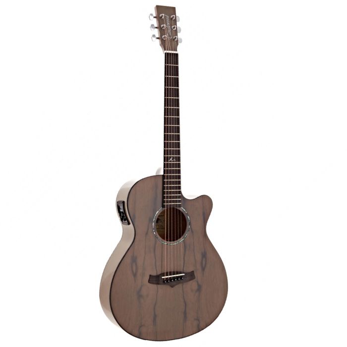 Tanglewood Azure Super Folk Cutaway, Pacific Walnut Top and Maple with Tanglewood Premium Plus System Harbour Grey front