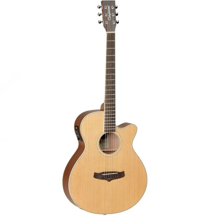 Tanglewood Super Folk Cutaway with Tanglewood Premium Plus EQ System, AA Cedar and Mahogany, Natural Gloss front