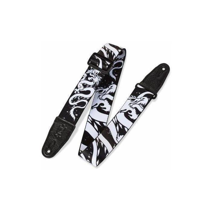 Levys-2-inch-Sublimation-Monochrome-White-Dragon-Polyester-strap