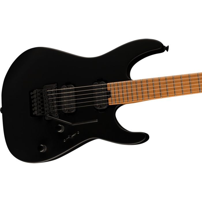 Charvel Ltd Ed Pro-Mod DK24R HH FF, Satin Black angled view