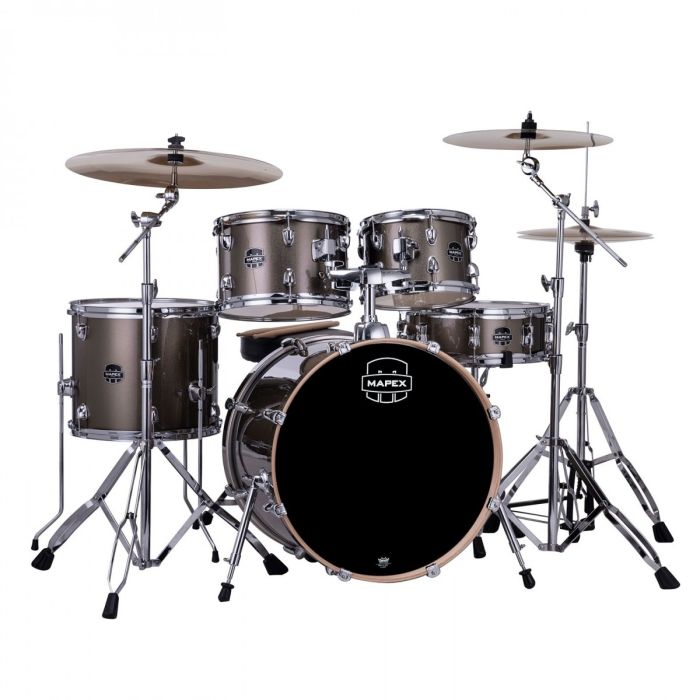 Mapex Venus Series Copper Metallic Kit 20" Inc Hardware, Drum Throne and Cymbals front