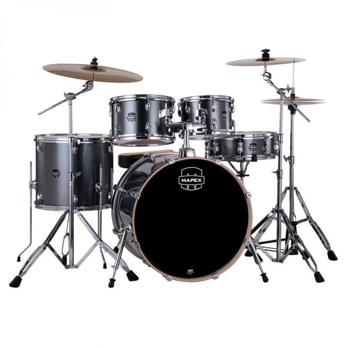 Mapex Venus Series Steel Blue Metallic Kit 22" Inc Hardware, Drum Throne and Cymbals front