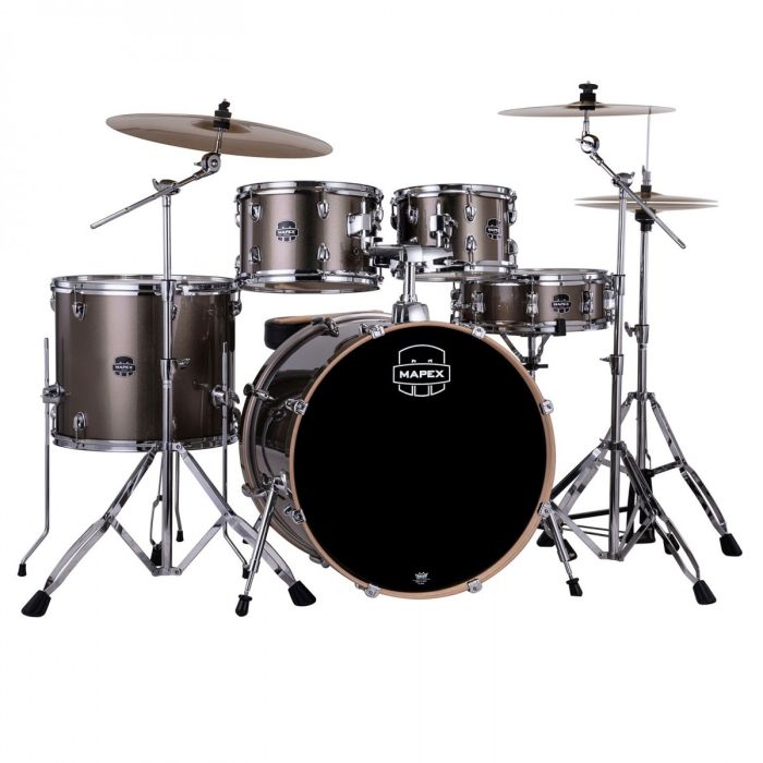 Mapex Venus Series Copper Metallic Kit 22" Inc Hardware, Drum Throne and Cymbals front