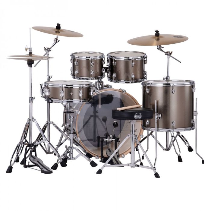 Mapex Venus Series Copper Metallic Kit 22" Inc Hardware, Drum Throne and Cymbals back