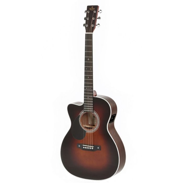 Sigma OMTC-1EL-SB Left Handed Electro Acoustic, Sunburst front view