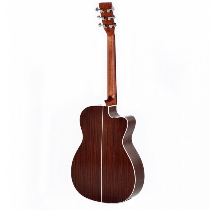 Sigma OMTC-1EL-SB Left Handed Electro Acoustic, Sunburst rear view