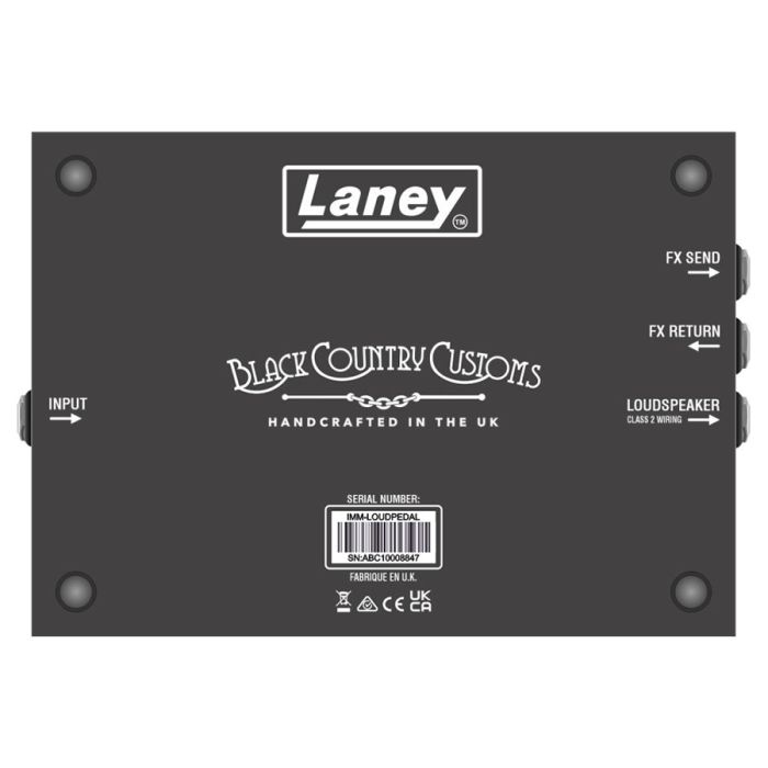 Laney BCC Ironheart Loudpedal Martin Miller 60W Guitar Amp Pedal underside view