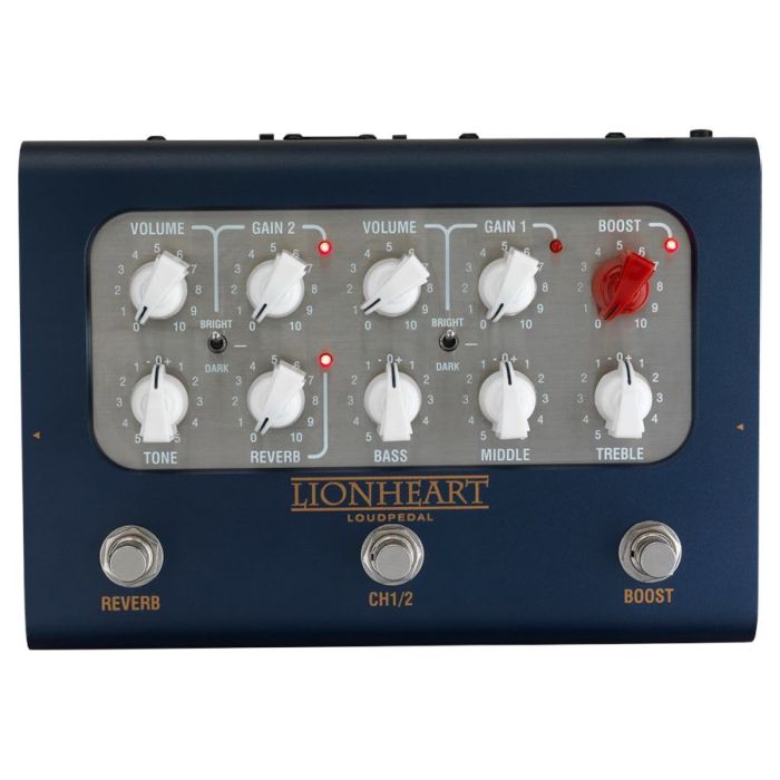 Laney BCC Lionheart Loudpedal Tom Quayle 60W Guitar Amplifier Pedal top-down view