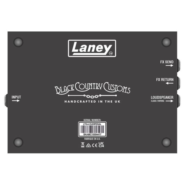 Laney BCC Lionheart Loudpedal Tom Quayle 60W Guitar Amplifier Pedal underside view