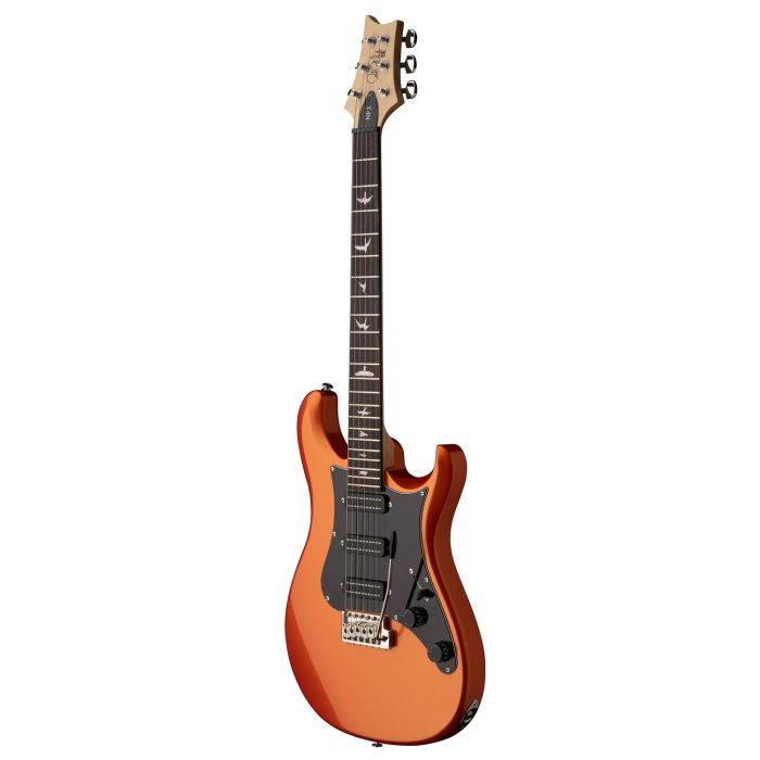 PRS SE NF3 Metallic Orange Rosewood Fingerboard, angled view